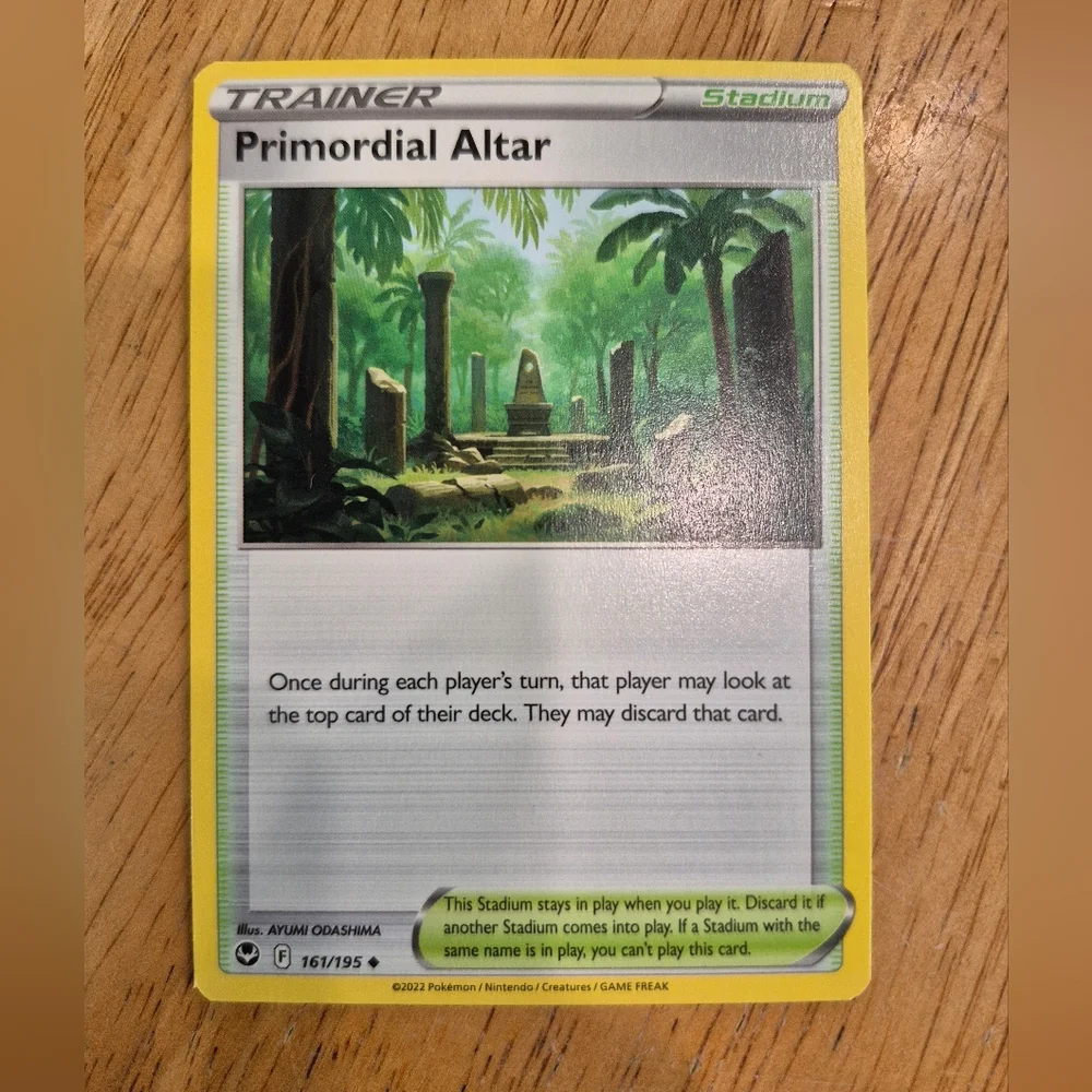 primordial altar pokemon card value Sword & Shield Silver Tempest The item may be similar but not exactly the same as the image (e.g Primordial Altar [Reverse Holo] #161